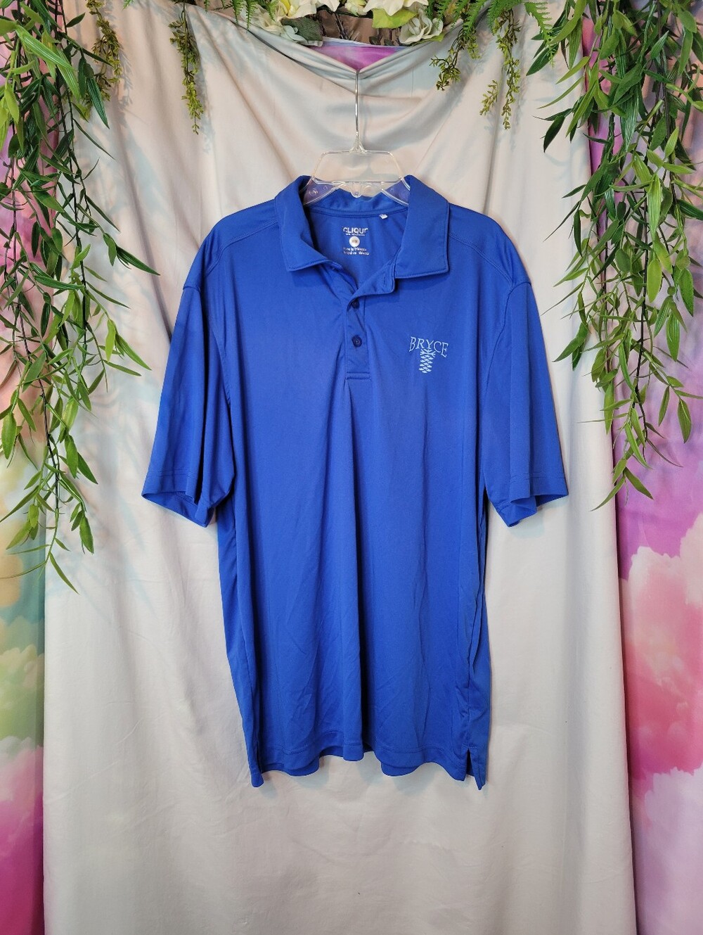 "Bryce" Resort Pinecone Royal Blue Short Sleeve Work Polo